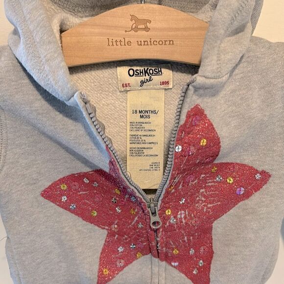 Oshkosh girl hoodie 18 months - Picture 2 of 5